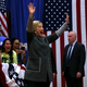 Democratic presidential candidate Hillary Clinton greets supporters during a Get Out the Vote event at Lake Taylor Senior High School in Norfolk, Va., on Feb. 29, 2016.
Justin Sullivan/Getty Images